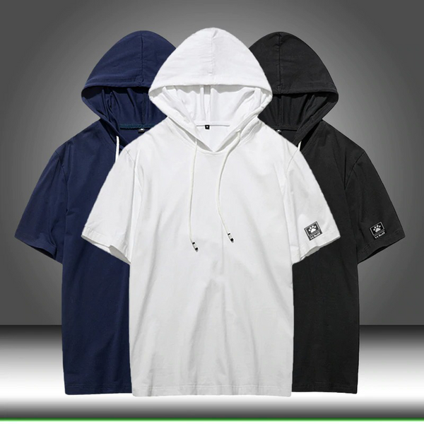 Yokai Men Hooded Half Sleeve Mens T shirt Hoodie astore.in