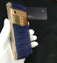 VERTU ASTER P BLUE Crocodile Dual Sim Card Luxurious Phone