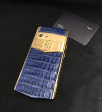 VERTU ASTER P BLUE Crocodile Dual Sim Card Luxurious Phone