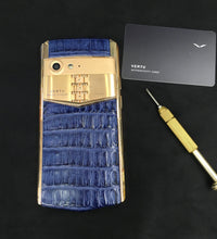 VERTU ASTER P BLUE Crocodile Dual Sim Card Luxurious Phone