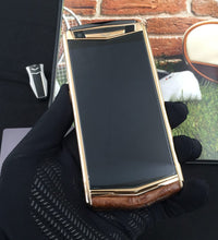 VERTU ASTER P Brown Crocodile Bone Dual Sim Card Mobile Phone