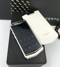 VERTU ASTER P WHITE Silver Calf Hide Dual Sim Card Phone