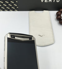 VERTU ASTER P WHITE Silver Calf Hide Dual Sim Card Phone