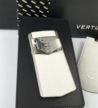 VERTU ASTER P WHITE Silver Calf Hide Dual Sim Card Phone