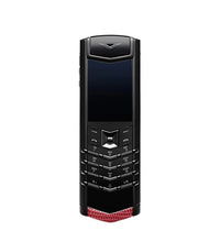 VERTU SIGNATURE V KEYPAD MOBILE PHONE - PURE BLACK LIZARD RED