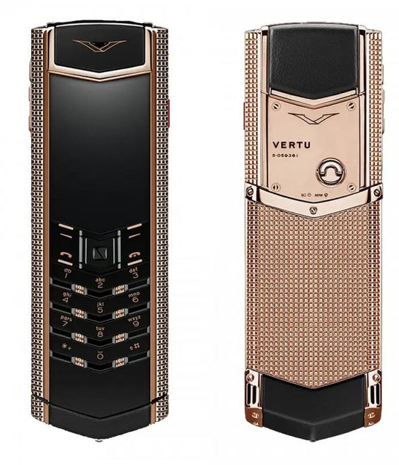 Vertu Signature S Clous De Paris Red Gold Luxury Mobile Phone