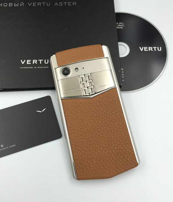 Vertu ASTER P BROWN Calf Hide Dual Sim Card Android Phone