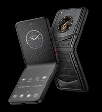 VERTU IRONFLIP BASALT BLACK ALLIGATOR SKIN MOBILE PHONE