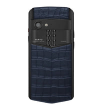 VERTU ASTER P Gothic Alligator Navy Blue Luxury Business Mobile Phone