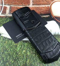 Vertu Signature S All Black Crocodile Business Luxury Mobile Phone