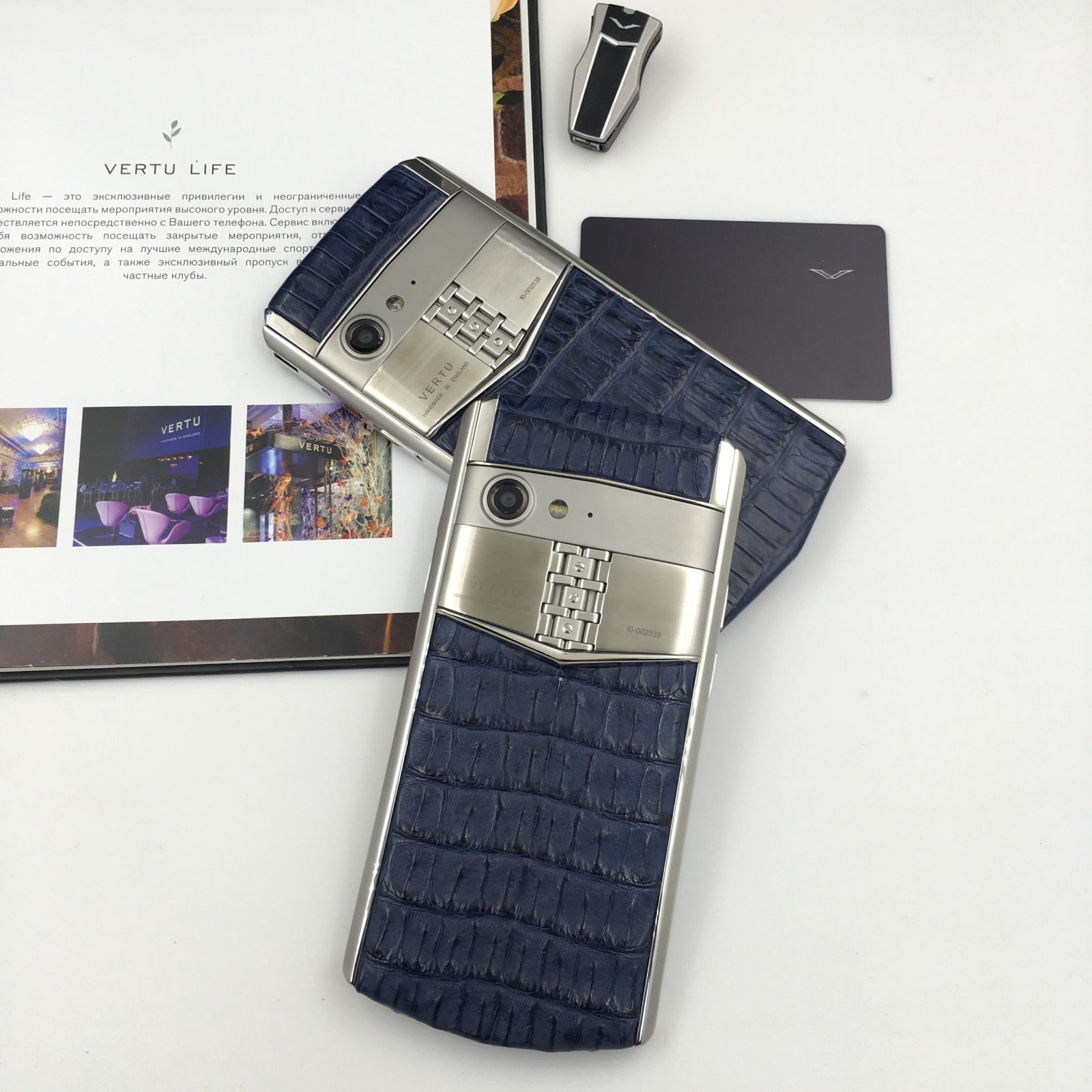 Vertu ASTER P PURE Blue Crocodile Bone Dual Sim Business Luxury Mobile –  astore.in