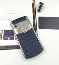 Vertu ASTER P PURE Blue Crocodile Bone Dual Sim Business Luxury Mobile Phone