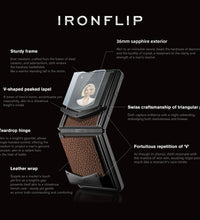 Vertu IronFlip Brown Calfskin Mobile Phone