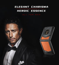 Vertu Ironflip Orange Calfskin Series Android Mobile Phone