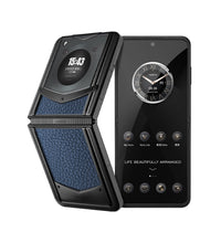 Vertu Ironflip Blue Calfskin Series Luxury Mobile Fliphone