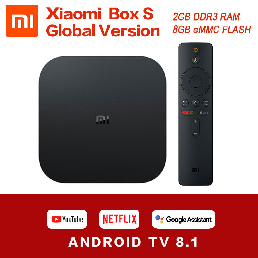 Xiaomi Mi Box S Android TV with Google Assistant Remote Streaming Medi – 