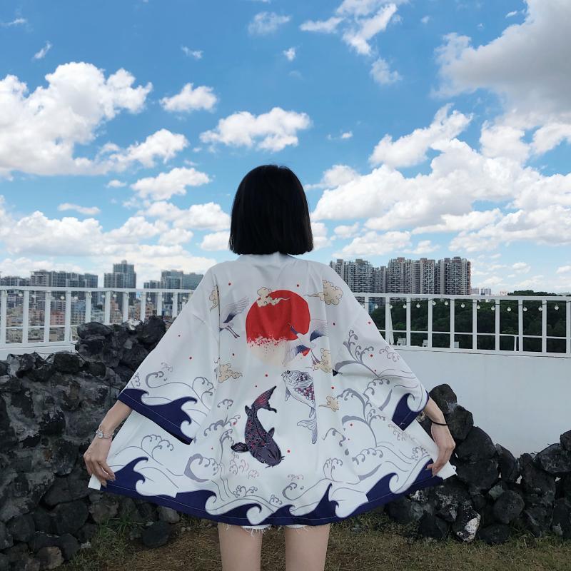 Pixel image anime girl dressed in kimono Vector Image